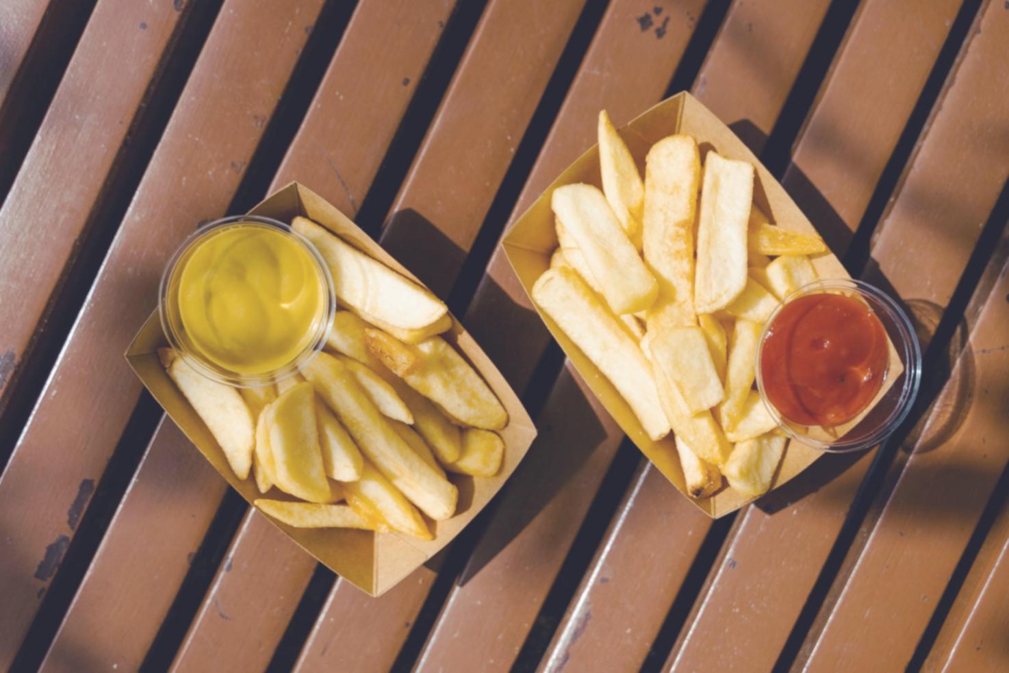 Fresh ingredients being prepared in our commercial kitchen